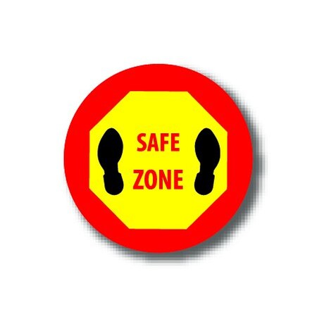 Ergomat 16in CIRCLE SIGNS - Safe Zone DSV-SIGN 256 #1772 -UEN
